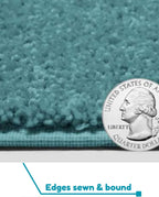 KOECKRITZ Soft and Colorful Kids Classroom Area Rugs (Passes Flammability Pill Test) Many Sizes and Bright Colors to Select from (8' x 8', Surf)