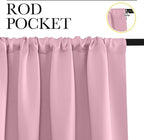 NICETOWN RV Blackout Curtains for Camper Windows, Rouge Pink, Kitchen Curtains - Image 2