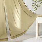 MIULEE Gold Sheer Curtains 72 Inches Long 4 Panels 42 x 72 Inches | Light - Image 6