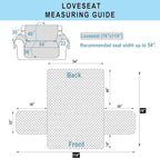 Reversible Loveseat Couch Sofa Covers, Burgundy | Loveseat Covers - Image 7