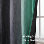 Black and Green Ombre Blackout Curtains 90 Inches Long | Gradient Curtains - Image 5