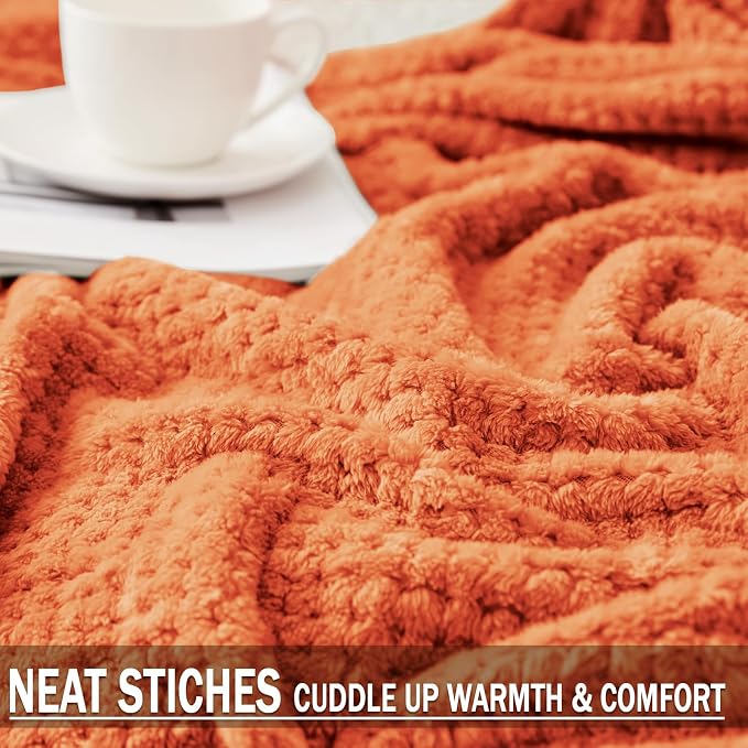 Exclusivo Mezcla Large Waffle Fleece Throw Blanket - Image 4