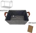 GRANNY SAYS Storage Baskets for Shelves, Closet Organizer Bins, Clothes Storage Bins with Metal Frame, Large Baskets for Organizing and Storage, Collapsible, Gray, 2-Pack