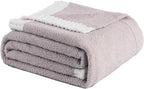 Soft Fuzzy Throw Blanket - Light Grey Cozy Warm Knit Fluffy Plush, Lightweight & Breathable, Throw for Bed, Chair, Sofa, Couch, Outdoor, 50"X60", Oeko-TEX Certified