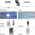 HOME LIGHTING Window Curtain String Lights, 300 LED RGB 16 Colors Changing Fairy Lights, 4 Modes with Remote, USB & Adapter Powered for Halloween Christmas Party Wedding Home Garden Wall Decorations