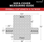 Easy-Going Reversible Couch Cover, 3 Cushion Sofa, Chocolate/Beige | Machine - Image 6