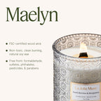 LA JOLIE MUSE Dark Berries & Bergamot Candle - Berries, Grape, Caramel | 19 oz Large Wooden Wick Candle | Natural Soy Wax | 90 Hours Clean Burn | Gift-Ready for Hosts & Gatherings | Elegant Home Décor