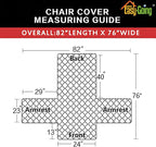 Easy-Going Reversible Couch Cover, Small Chair, Peacockblue/Beige | Machine - Image 6