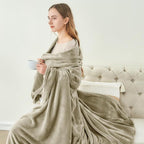 BEDELITE Fleece Blanket Soft Plush Twin Size Blanket Linen Brown 60"x80" | - Image 5