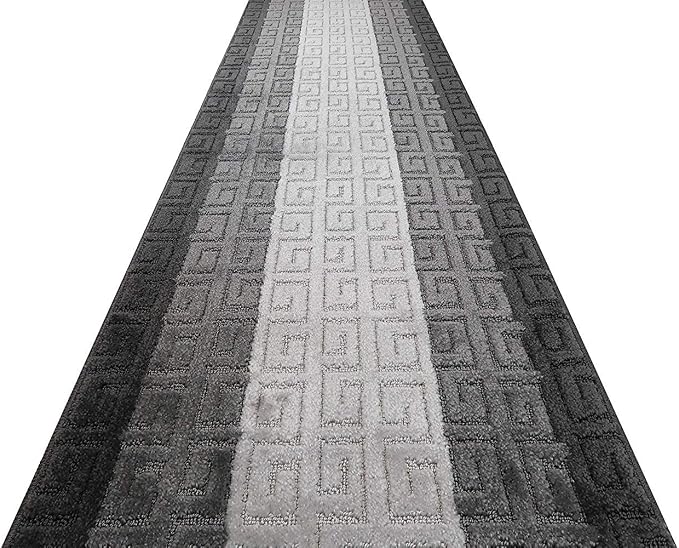 20 Ft Gray Extra Long Hallway Runner Rug, Non Slip Washable, Pet Friendly | - Image 4