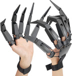 Finger Extension Toys,Scary Skeleton Hand Gloove Witch Ghost Toys Halloween Party Decoration Accessory for Men Women(A Pair-Black) 2025