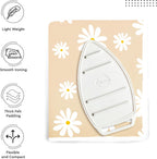 Encasa XO Ironing Mat/Pad (Large 48"x28") with 3mm Padding & Silicone Iron Rest for Steam Pressing on Tabletop or Bed - Heat Resistant, Portable, Quilting & Travel Blanket - Daisy Beige