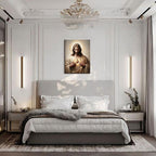 Framed Jesus Sacred Heart Religious CatholicWall Art Decor Canvas Print Print Poster Artwork Christian Home Decor Gallery for Bedroom Living Room 16x24 Inch Ready to Hang