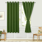 Room Darkening Curtains for Bedroom Olive Green 60x72 Inch 2 Panels | Thermal by Hiasan