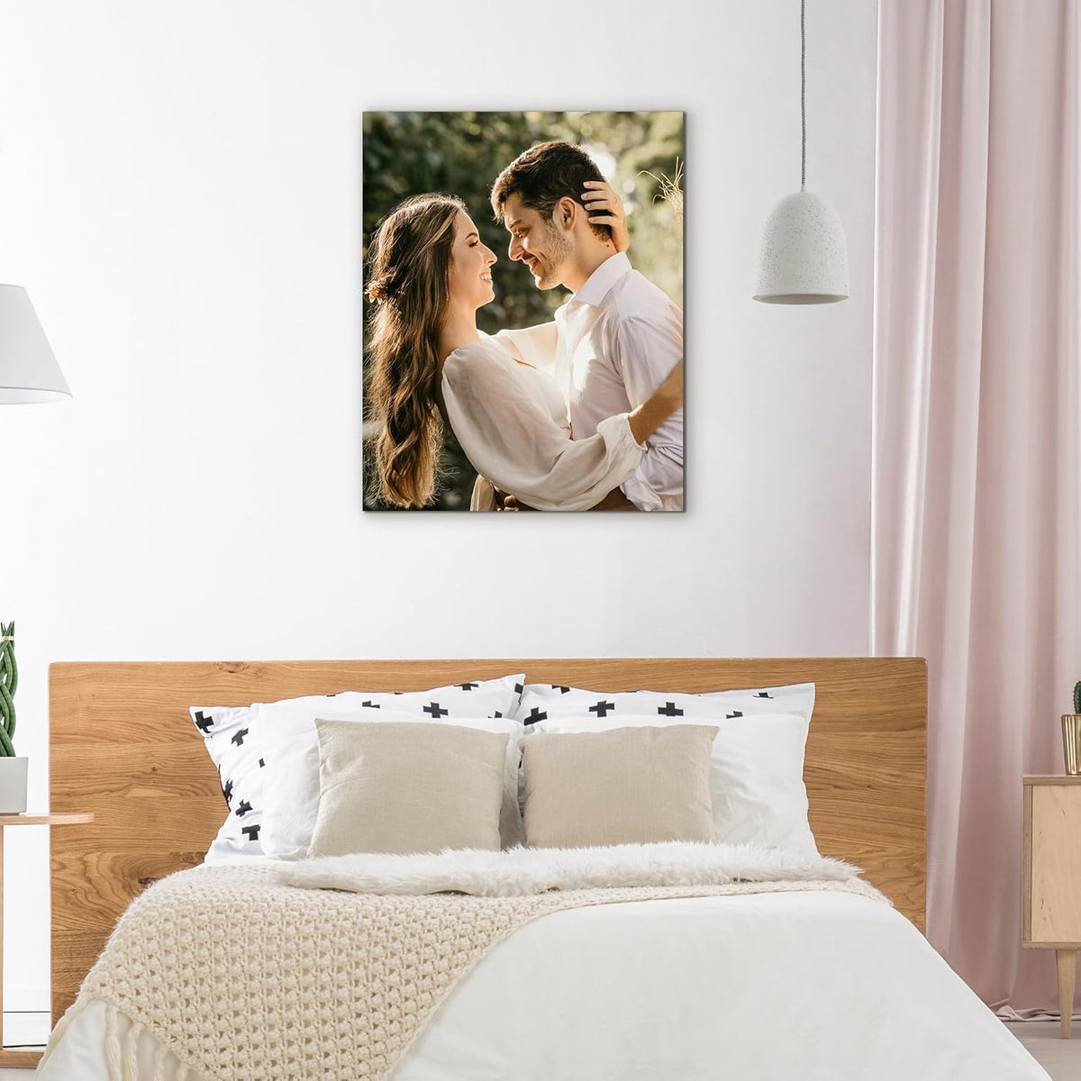 WayToLight Custom Canvas Prints with Your Photos Framed Personalized Picture Canvas Prints Wall Art Ideal for Home Decor Christmas Family Gifts (6" x 8")