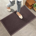 Sturdy Front Door Mat, Absorbent Muddy Dirt Resist Welcome Door Mats Outdoor by HIYARD