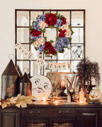Fall Wreaths for Front Door, 24 inch Autumn Wreath with Hydrangeas Berries Large Fall Door Wreath Artificial Hydrangea Flowers Wreaths Autumn Decorations for Farmhouse Thanksgiving Harvest Door Wall