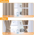 Blackout Curtains for Bedroom, 2 Drape Panels, 52 x 45 Inch | rmal Insulated & - Image 4