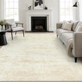 Area Rug Living Room: 8x8 Modern Washable Indoor Soft Carpet Beige | by FXRHLP