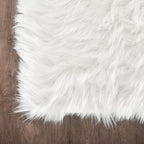 Latepis 6x8 Area Rug for Living Room White Fur Rugs for Bedroom Fluffy Faux - Image 5