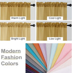 Extra Long Sheer Gold Curtains for Bedroom Living Room 108 Inches Long 2 Panels - Image 5