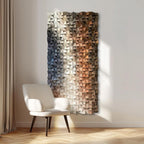 LIUZEYUE - 3D Wood Wall Art Decor Hand Crafted Wooden Blocks | Geometric Sculpture Art Modern Home Office Wall Art Easy Installation
