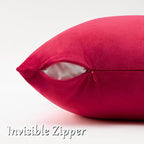 GIGIZAZA Red Velvet Pillow Covers 20x20 Decorative Pillows Pack of 2 | Throw - Image 4