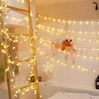 Star String Lights for Bedroom - 17 Ft 50 LED Fairy Christmas Lights Battery Operated, Indoor Outdoor Waterproof Star Twinkle Light for Tent Loft Bed Party Camping Decor