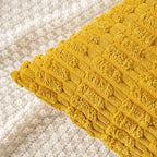 MIULEE Lumbar Corduroy Decorative Throw Pillow Covers 12x20 Mustard Yellow | - Image 2