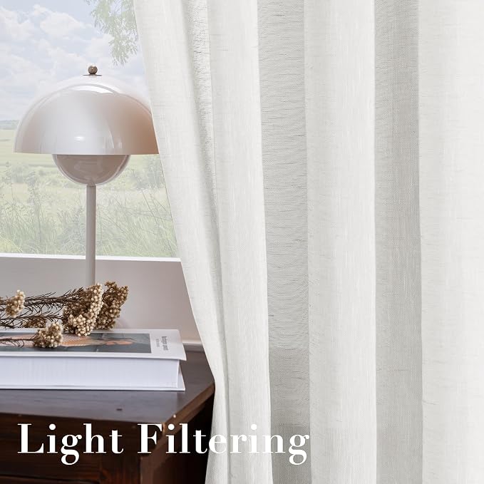 H.VERSAILTEX Linen Curtains Flax Linen Blended Curtain Panels - Image 5