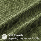 MIULEE Decorative Couch Throw Pillow Covers 18x18 Inch Olive 2 Pack | Modern - Image 6