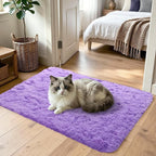 2x3 Purple Fluffy Soft Area Rug Non-Slip - Image 2