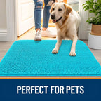OLANLY Dog Door Mat for Muddy Paws 47x20, Super Absorbent Chenille Mud Mat | - Image 6