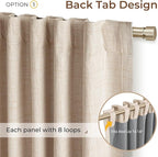 INOVADAY 100% Blackout Linen Curtains - Image 3