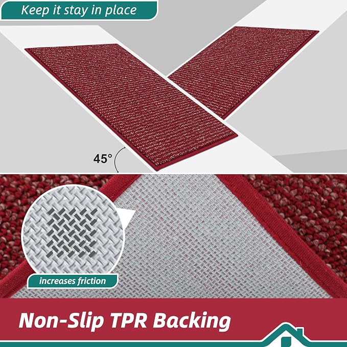 BEQHAUSE Dirt Trapper Door Mat 20" x 32", Non-Slip Washable Doormats, Low - Image 6