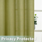 102 Inch Natural Faux Linen Curtains - Image 4