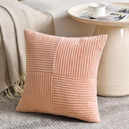 Fancy Homi 2 Packs Peach Samll Decorative Throw Pillow Covers 14x14 Inch - Image 2