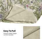 Spring Floral Pillow Covers 18 x 18 Inch Set of 2 Vintage Sage Green Wild Flowers Decor Throw Pillows Wildflower Plant Outdoor Farmhouse Decorative Cushion Cases for Couch Bed Sofa Decoration