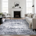 Area Rug Living Room: 6x6 Modern Washable Indoor Soft Carpet Grey | by FXRHLP