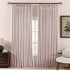 Pinch Pleated Linen Curtains 100% Blackout 102 Inches Long by AUSSPVOCT