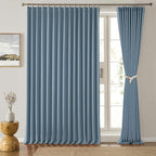 Pinch Pleated Patio Sliding Door Curtains 102 Inch Length by KEQIAOSUOCAI