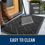 OLANLY Front Door Mat Outside 29.5x17, All-Season Absorbent Rubber Doormat | - Image 6