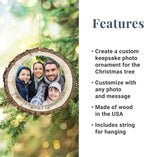 Let's Make Memories Personalized Photo Christmas Ornament - Decor - Customize Photo - 2025 Christmas Ornament - Round - with Message