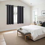 MIULEE Blackout Curtains for Bedroom 2 Panels 40 x 63 Inch Long Dark Grey | - Image 6
