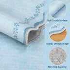 GarveeHome 2x6 Scalloped Washable Runner Rug Non Slip Hallway Kitchen Rug | - Image 4