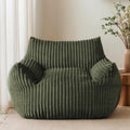 Oversized Bean Bag Chair for Adults, Giant Comfy Plush Boneless Bean Bag Couch with Filler for Kids - Reading Chair for Living Room, Bedroom & Dorm, Single Accent Chair Floor Lounger, Green