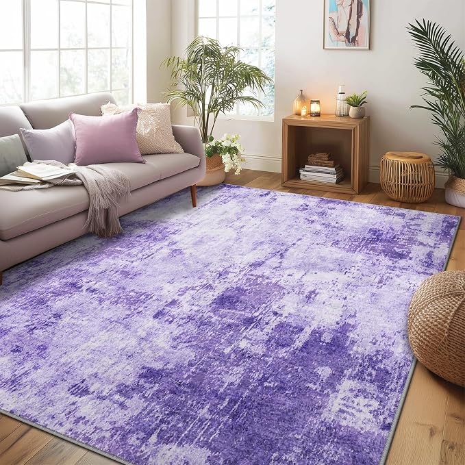 RELEANY Washable 5'x8' Abstract Area Rug - Image 9