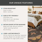 Brown Washable Area Rug for Living Room - Image 6