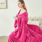 BEDELITE Fleece Blanket Soft Plush King Size Bed Blanket Hot Pink 108"x90" | - Image 8