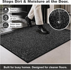 Super Absorbent Front Door Mat, Non-Slip Washable Indoor Doormats, Low Profile - Image 4